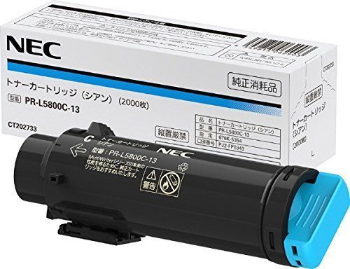 【在庫セール】トナーカートリッジ(シアン) PR-L5800C-13 NEC