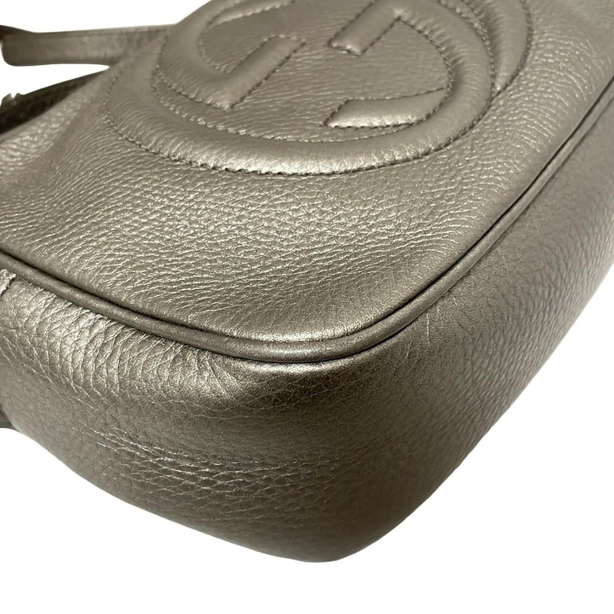 GUCCI グッチ ショルダーバッグ ソーホー 308364 グレー タッセル レザー DECORATOM_COM_BR