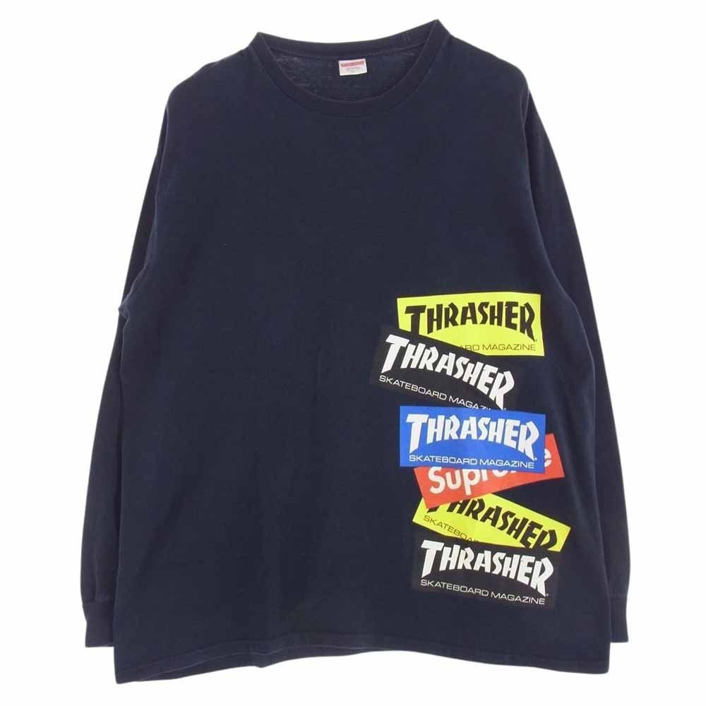 シュプリーム×スラッシャー ロゴプリント 長袖Tシャツ THRASHER スラッシャー ロゴプリント 長袖Tシャツ ロゴTシャツ