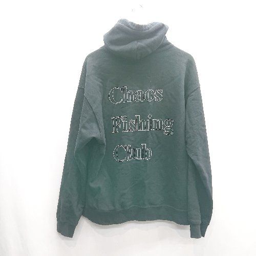◇ ⊇ Chaos fishing club てきとうにやっちゃうよ？ 長袖 パーカー サイズL ブラック レディース E ◇ ⊇ Chaos fishing club てきとうにやっちゃうよ？ 長袖