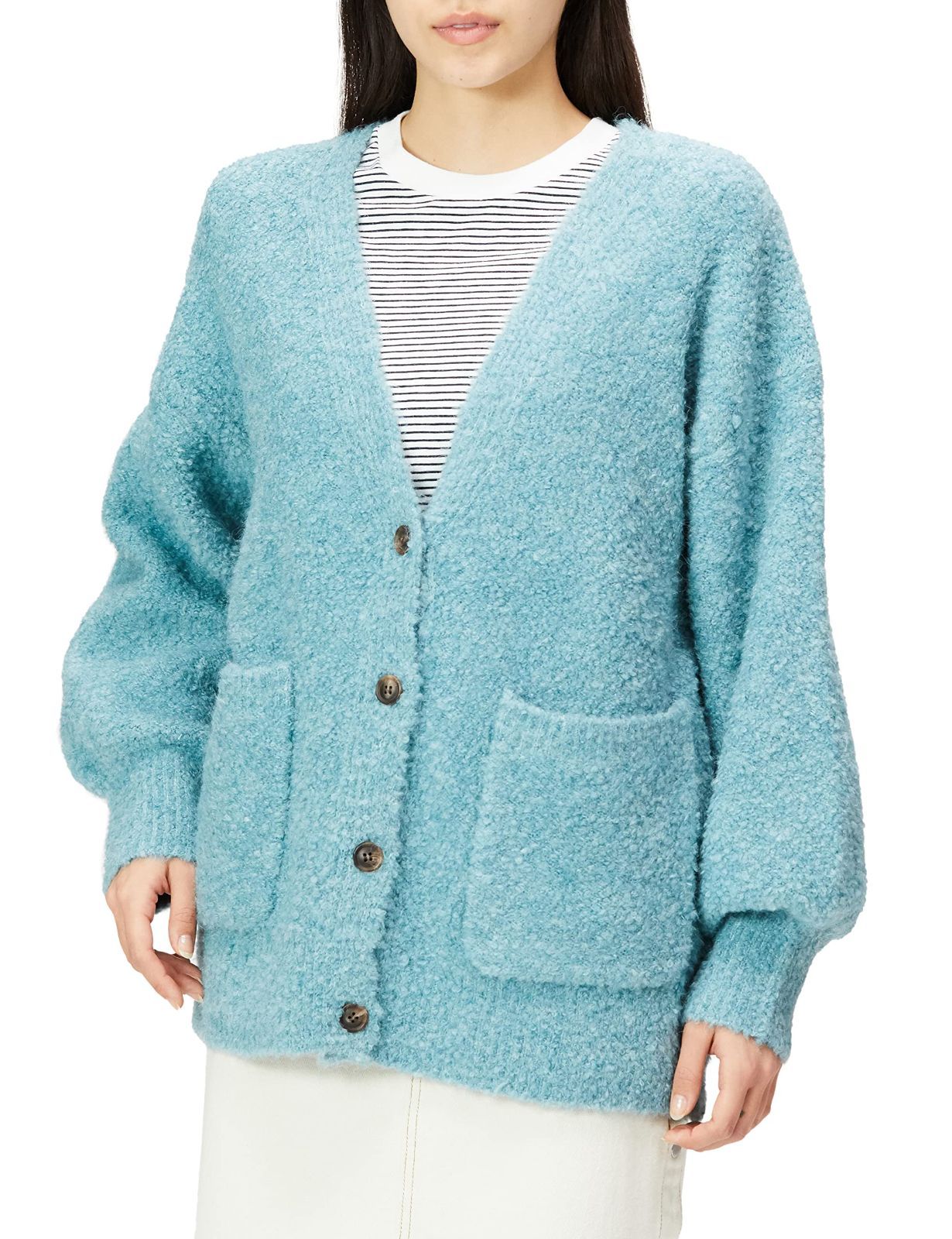 数量 フリーズマート カーディガン ミックスブークレーニットカーディガン レディース 131-2270037