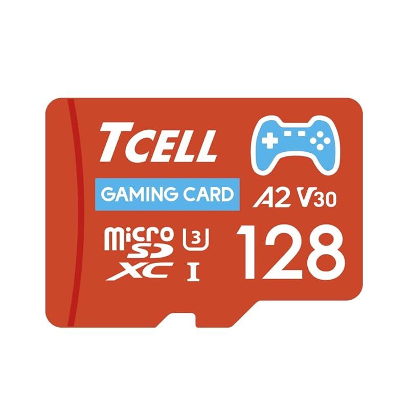 Nintendo Switch 動作 済 TCELL ゲーミング 128GB 台湾製 メモリーカード microSDカード microSDXC A2 USH-I U3 V30 読み込み100MB|秒 書き込み80MB|秒 アダプター付き ゲーム機用 対応