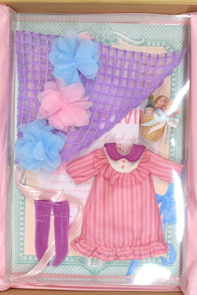 LALA Puppenhaus ネオブライスサイズ衣装 SUMMER WINE Cherry and Blueberry パープル