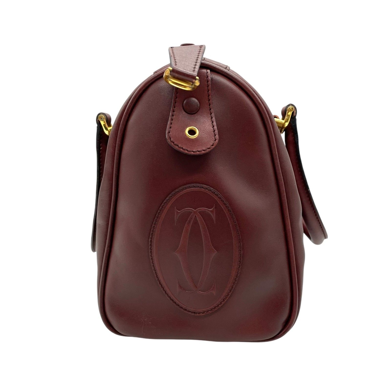 美品 Cartier カルティエ ハンドバッグ ミニボストン マストライン