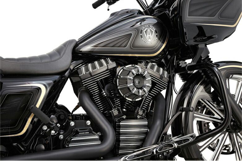 INVERTED SERIES DEEP CUT エアークリーナーキット ブラック 2018〜24年ソフテイル 2017〜25年ツーリング トライク