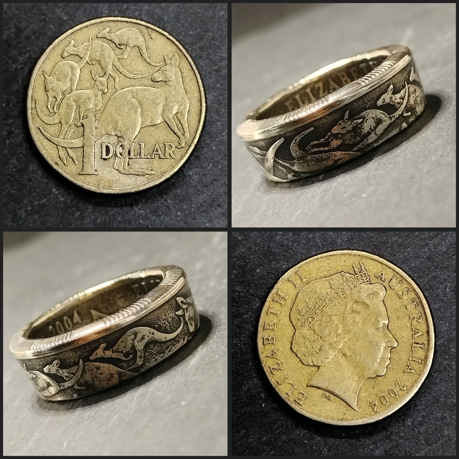 オーダーメイドリング受付中』🇦🇺オーストラリア連邦1ドル アルミ青銅貨 コインリング - メルカリ