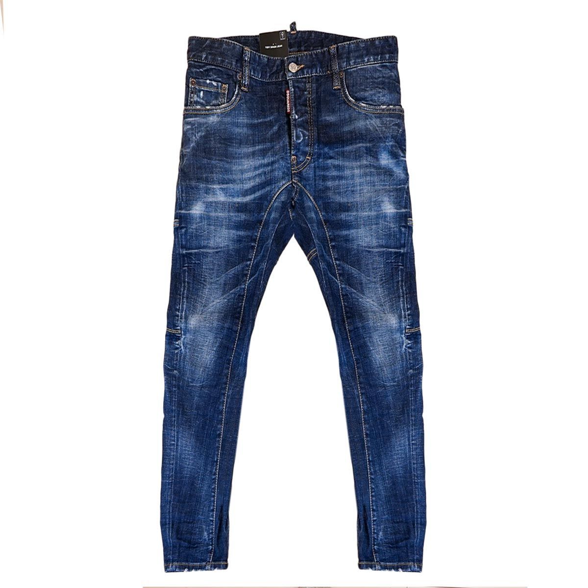 ジーンズ DSQUARED2 ディースクエアード S74LB1156 S30342 CLEAN WASH TIDY BIKER JEANS メンズ  男性 ボタンフライ デニム 470 Navy Blue ネイビーブルー デニム - メルカリ