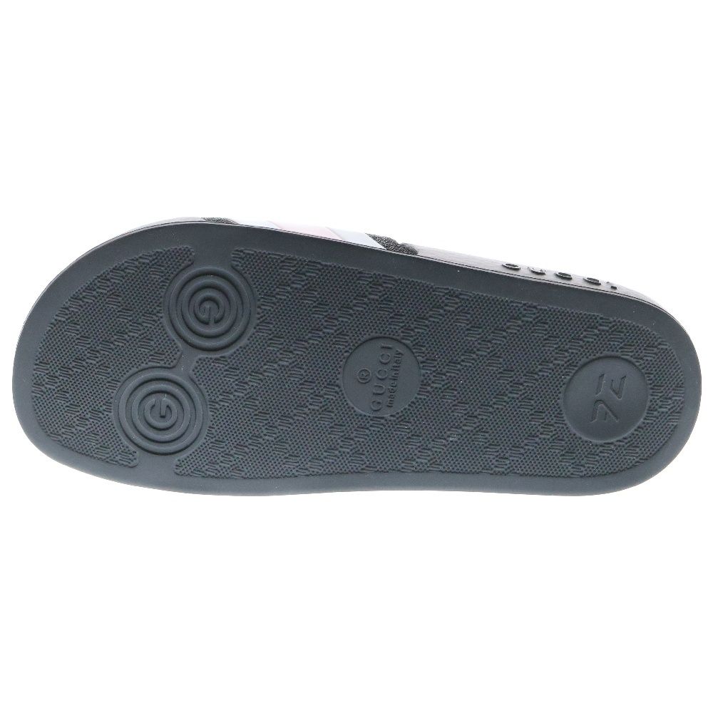 GUCCI グッチ シェリーライン Web Slide Sandal スライドサンダル ウェブストライプ ブラック 30 キッズ 503220