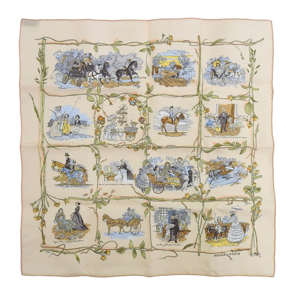 未使用 箱付 エルメス レア 限定アイテム LA COMTESSE DE SEGUR セギュール夫人 伯爵 カレ45 シルク スカーフ メルカリ