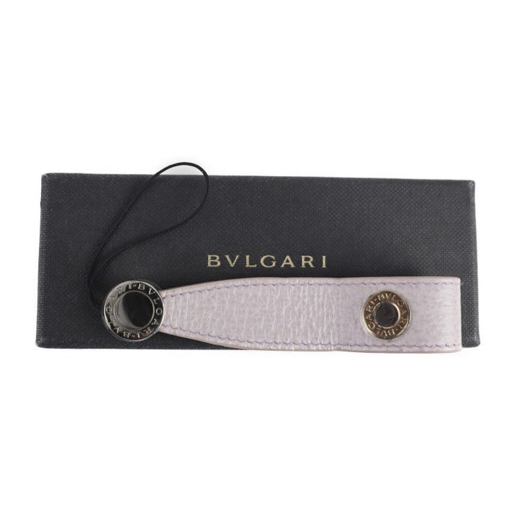 BVLGARI ストラップ　レザー　ライトブルー　新品　タグ BVLGARI ストラップ レザー ライトブルー 新品 タグ （BVLGARI