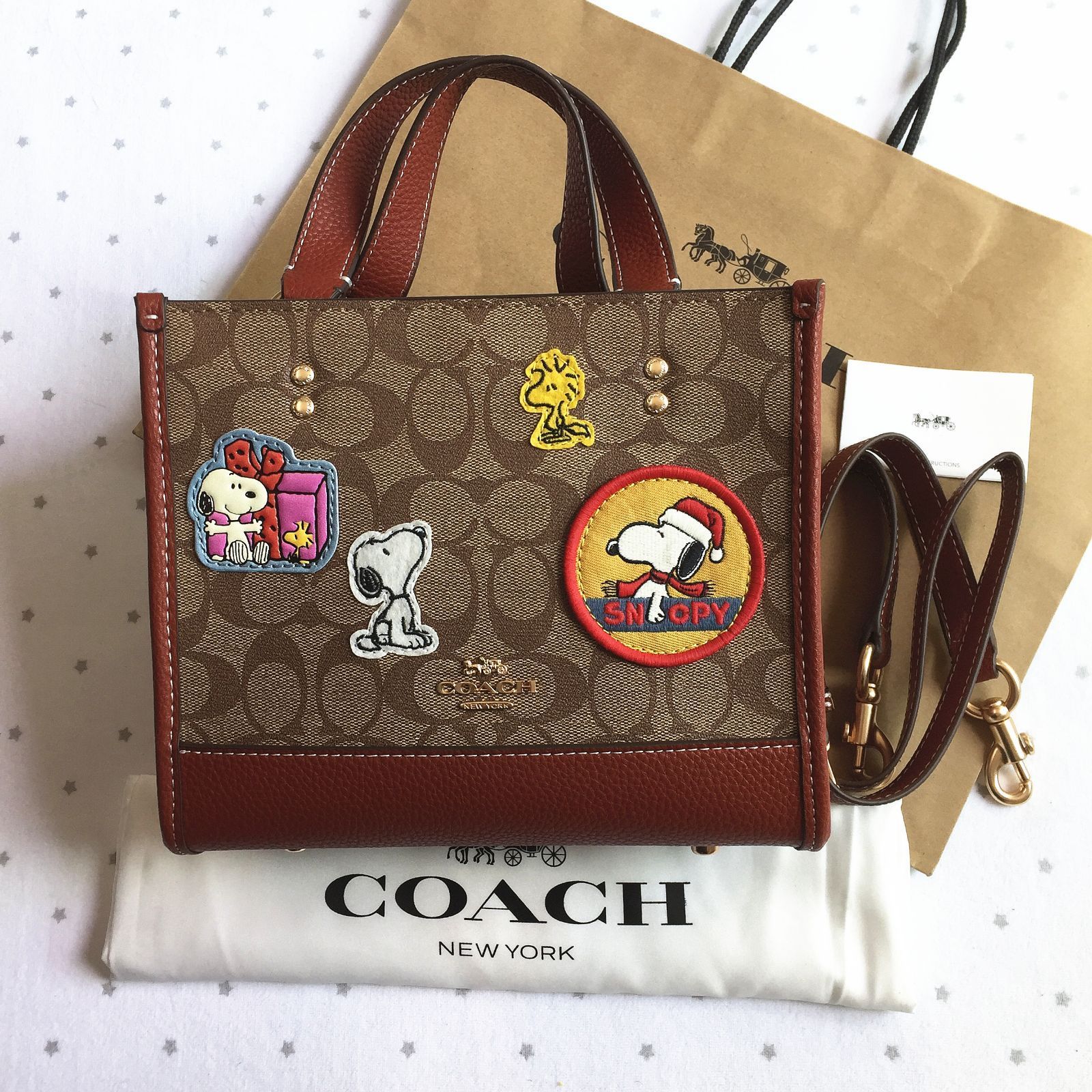 新品 COACH コーチバッグ CE851 Coach x Peanuts スヌーピーコラボ トートバッグ ショルダーバッグ 手提げバッグ  アウトレット品 新品未使用 - メルカリ