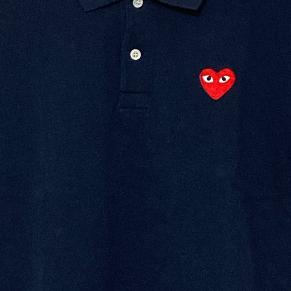 【正規品】COMME des GARÇONS PLAY ネイビー　ポロシャツ S COMME des GARCONS PLAY ポロシャツ ネイビー S PLAY COMME des