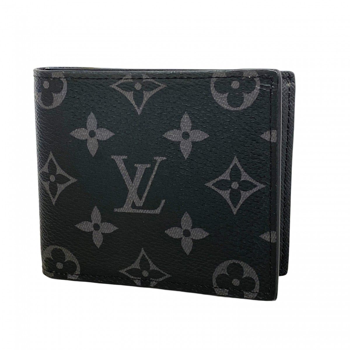 5id5559-h ルイヴィトン 財布 モノグラム エクリプス ポルトフォイユマルコNM M62545 ブラック グレー メンズ