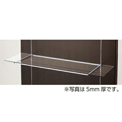 10R ガラス棚セットW120cm オーバーハングタイプ ガラス8mm厚 D35cm  61-36-18-4 