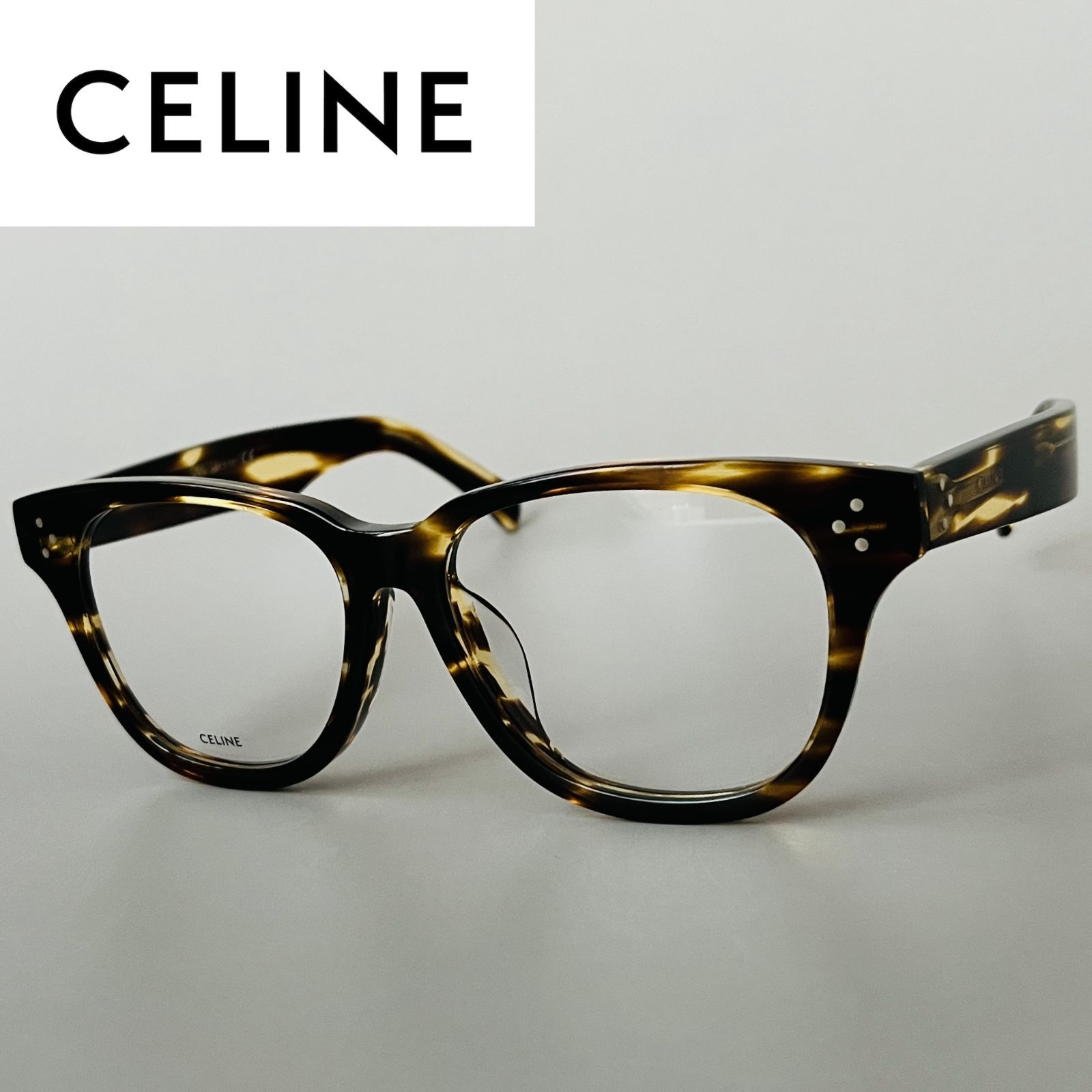 CELINE セリーヌ　サングラス　メガネ　ウェリントン　ベッコウ柄　鼈甲柄