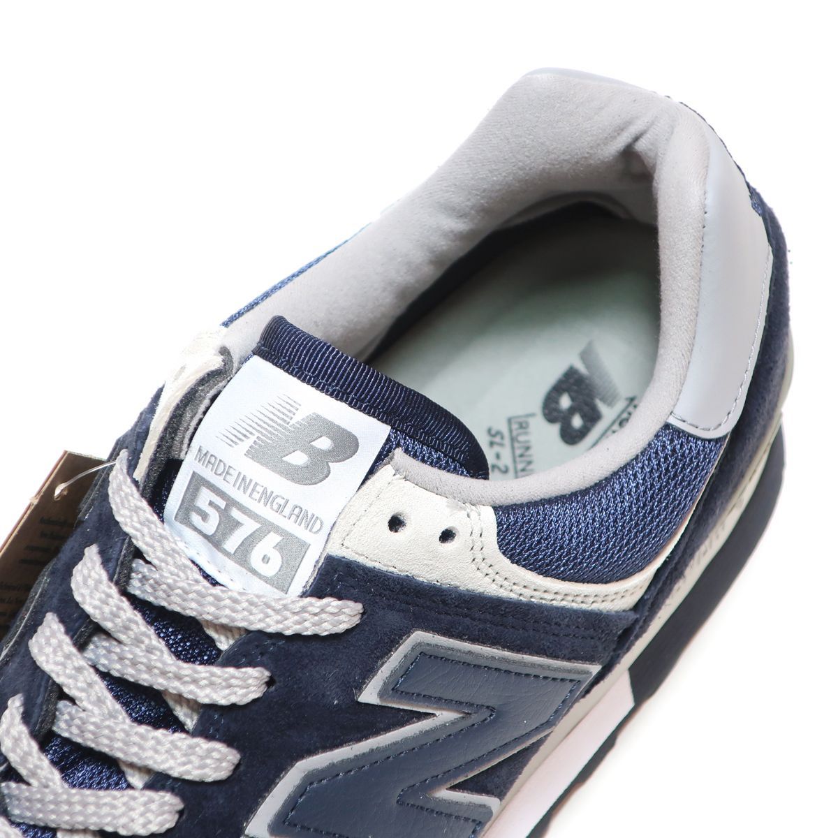 ネイビーの紐無し☆NEW BALANCE OU576PNV 25.5cm NAVY SUEDE MADE IN