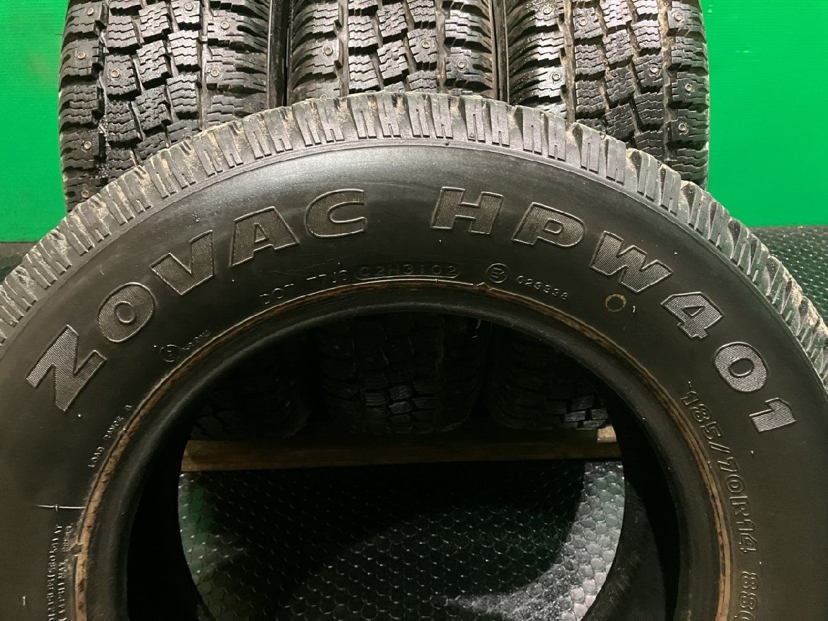 HANKOOK HANKOOK ZOVAC HPW401 185/70R14 14インチ スパイクタイヤ 4本 バリ溝 カップピン (MTH352)  - メルカリ