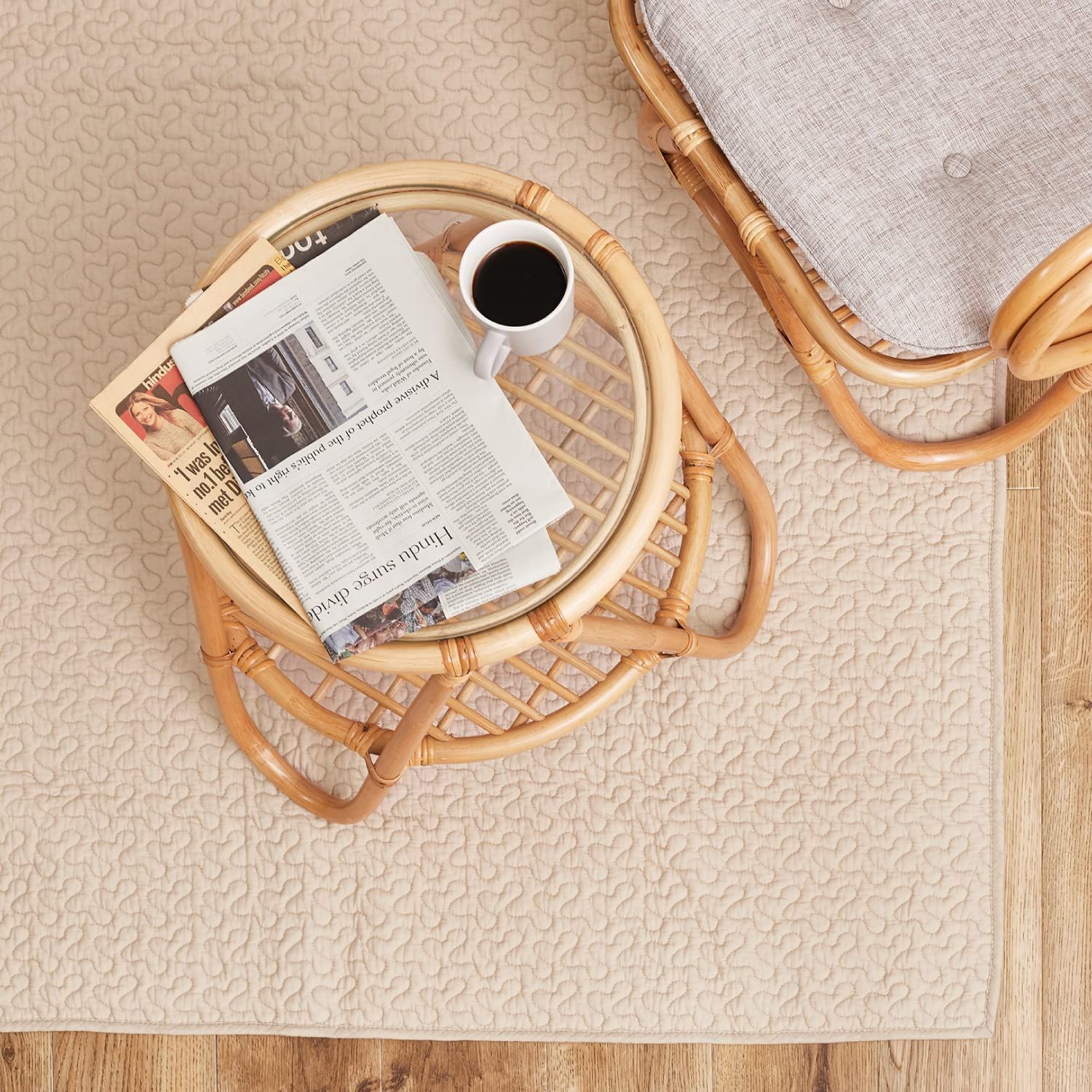 新品☆インドギャベ ギャベマット ギャベ シート 40cm角 ウール100% 鳩