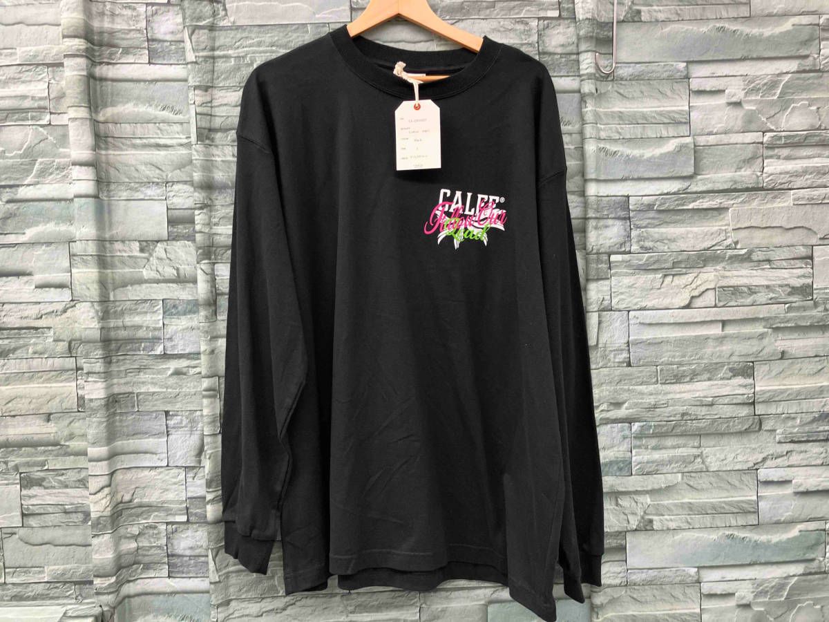 CALEE キャリー ブラック 長袖Tシャツ drop shoulder CALEE FOL logo L S SHIRT