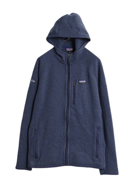 【お得なクーポン配布中!】 15年製 パタゴニア ベターセーター フーディ メンズ L / 古着 Patagonia フリース ジャケット フルジップ パーカー ブルゾン ハイネック 紺