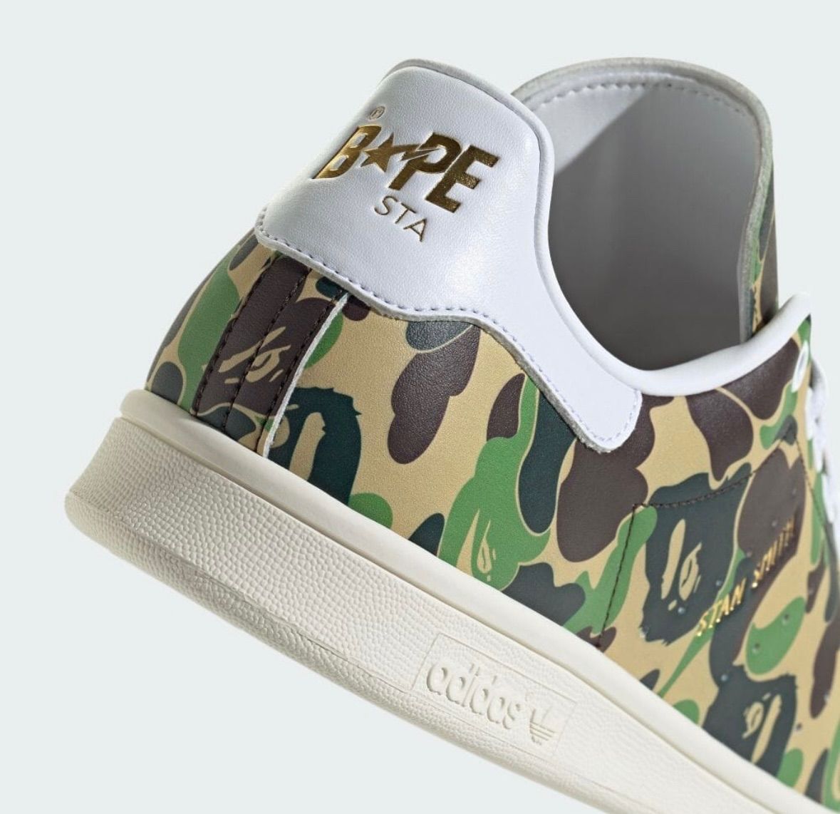 adidas◇タグ付 Stan Smith Bape ローカットスニーカー US9.5 グリーン