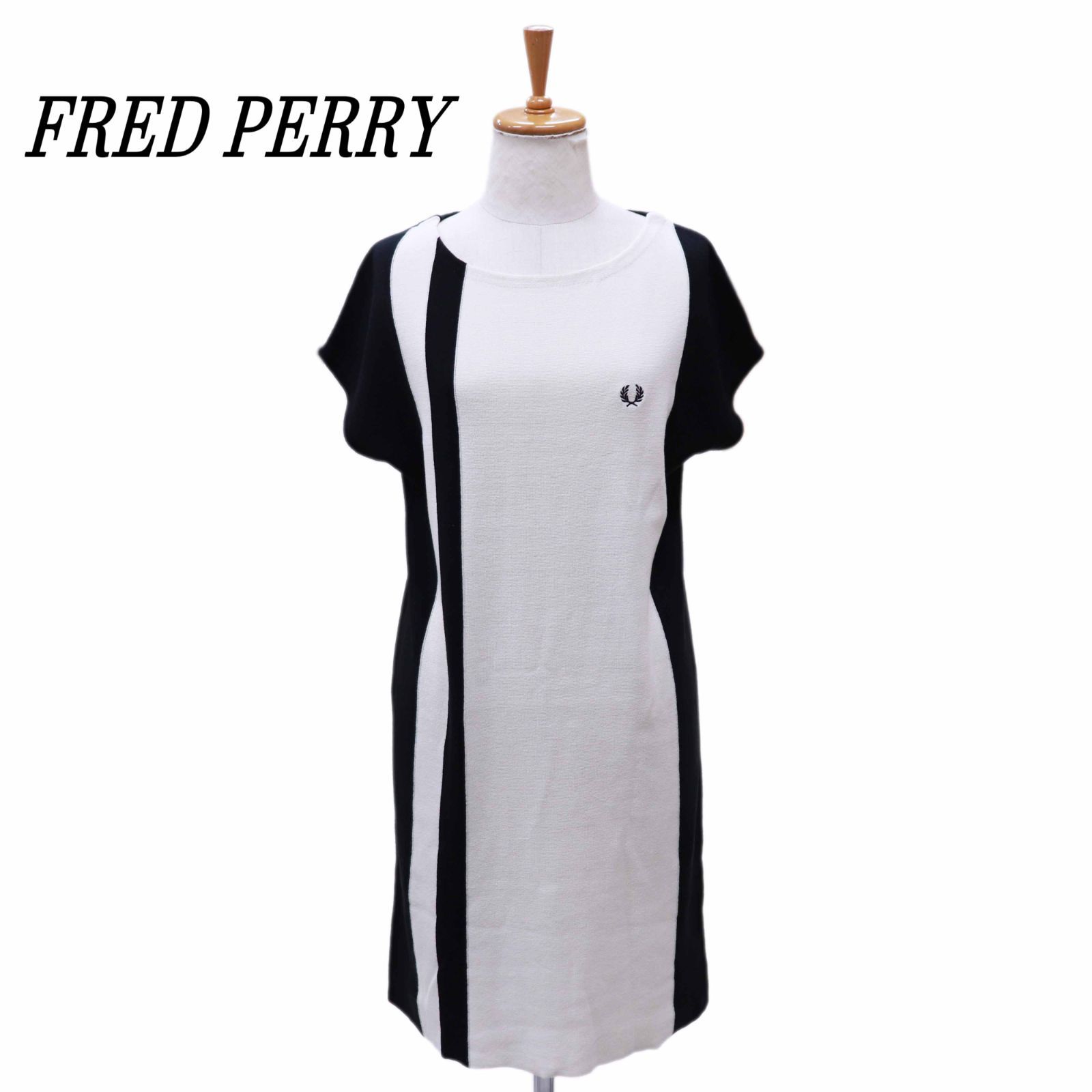 FRED PERRY フレッドペリー フレンチスリーブワンピース 8 コットン 