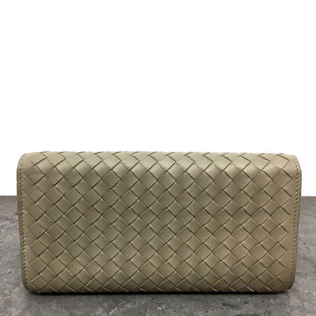 322 送料込み！ 極美品 BOTTEGAVENETA 長財布 ベージュ 総イントレ  