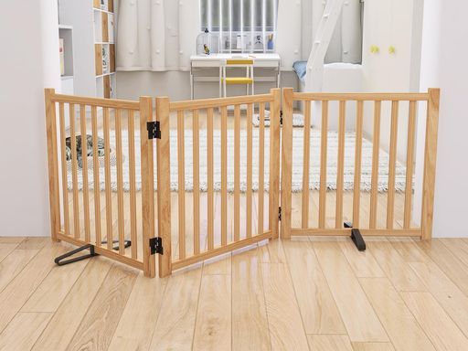 ペットゲート木製犬ゲートYOCANペットフェンス高さ58cm長さ175cm置くだけ