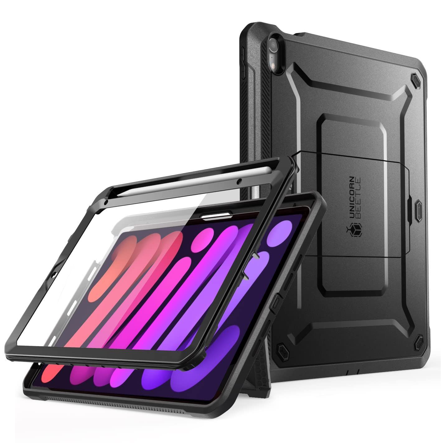商品 SUPCASE iPad Mini 第6世代 8.3インチ 2021 ケース 全面保護 Apple 鉛筆充電対応 保護フィルム付き スタンド内蔵型 頑丈なキックスタンド保護ケース UBPro シリーズ