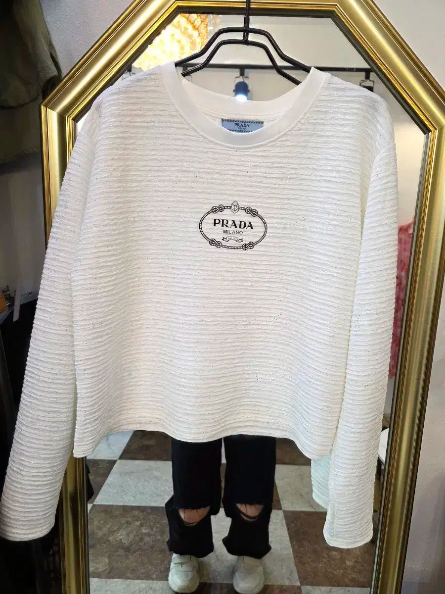 夏 シルバーパール 機械のしわ Tシャツ ブラウス