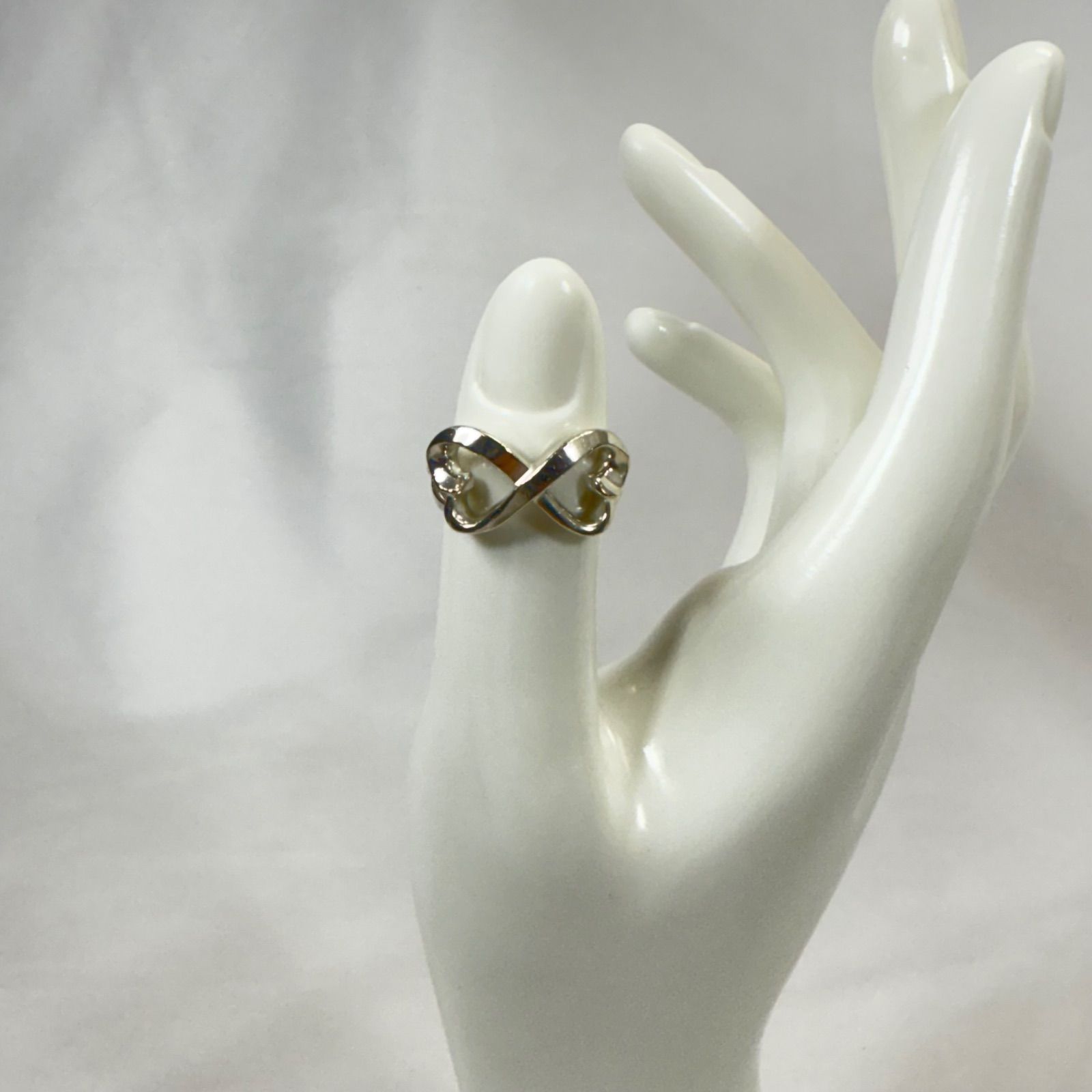 TIFFANY＆Co. ティファニー ダブル ラビング ハート リング 指輪 Ag