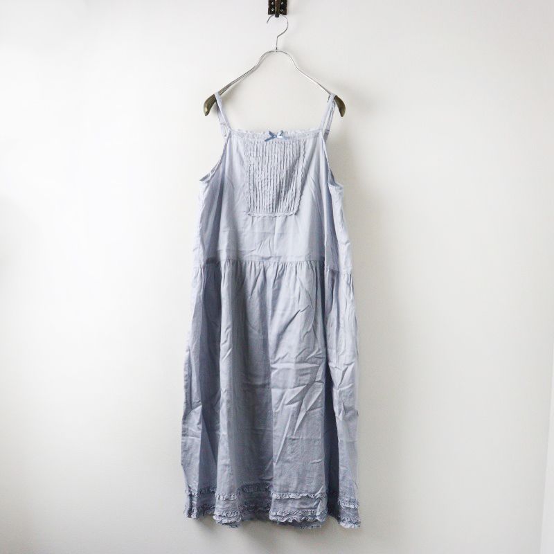ピンクハウス スかぶせ段々 キャミワンピース ピコフリル 鳥 レース 美品 2019SS ピンクハウス PINK HOUSE レースフリルキャミ