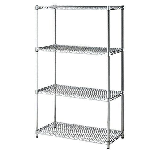 ワイヤーラック D45cmタイプ キャスター無し H151cm 4段 D45.7cm W90.7cm  61-62-5-2 