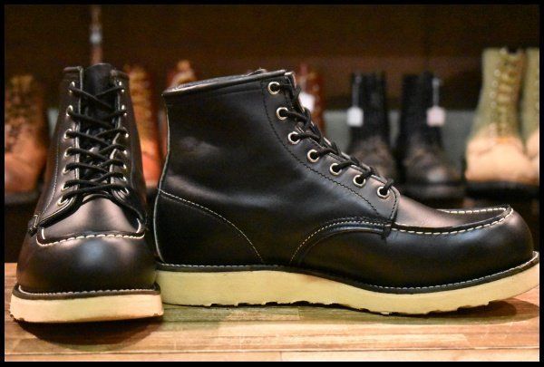 9EE 羽タグ 00年 レッドウィング 8130 アイリッシュセッター 黒 ブラッククローム モック 8179 ブーツ redwing HOPESMORE FJ146