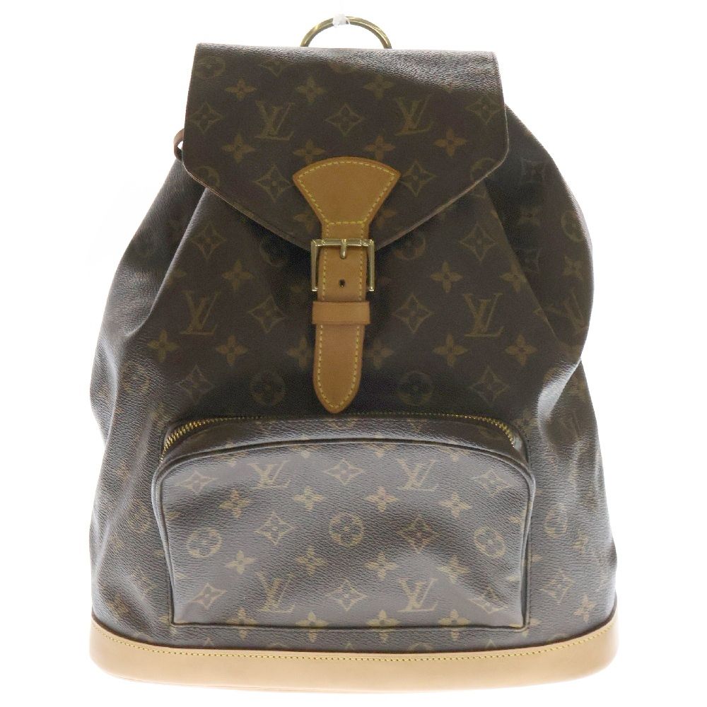 LOUIS VUITTON ルイヴィトン モノグラム モンスリGM デイパック バックパック リュックサック PVC ブラウン M51135
