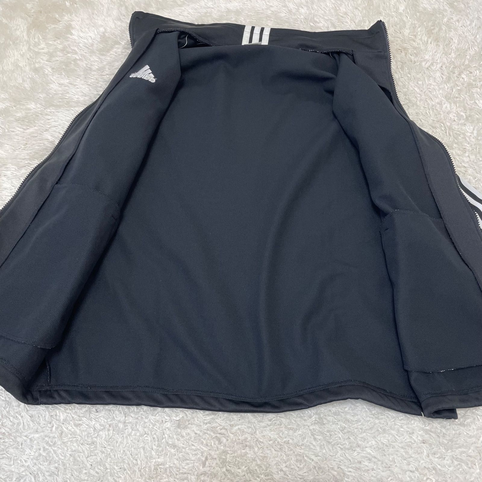 激レア90s☆アディダスジャージ 刺繍ロゴ ネックロゴ スリーライン