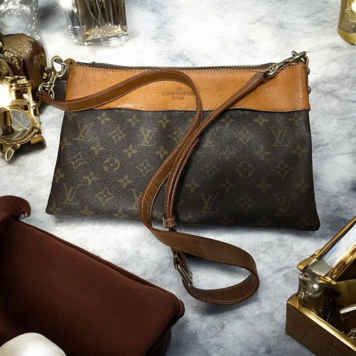 ヴィンテージ おじいちゃんのパリの思い出 7080 Louis Vuitton ルイヴィトン クロスバッグ