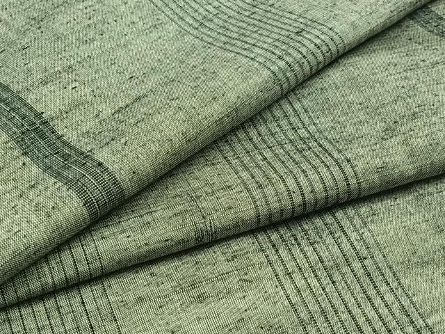 平和屋着物▽上質な紬 単衣 縞 正絹 逸品 AAAZ1490fy