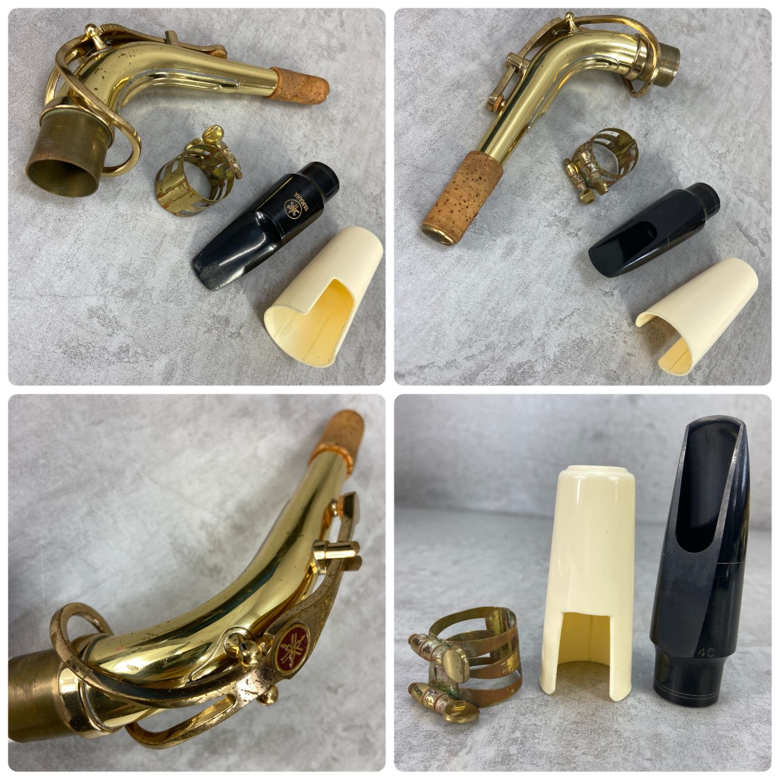 YAMAHA　ヤマハ　YAS-61　アルトサックス ALTO　SAXPHONE 管楽器　Jガード　ゴールドラッカー　ビンテージ　マウスピース　ハードケース