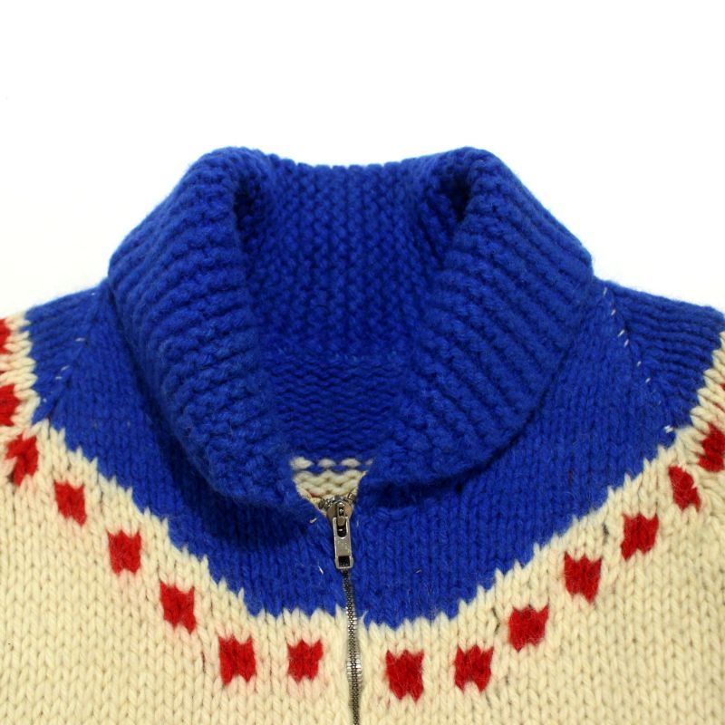 60s vintage クラシックカー柄 カウチンセーター メンズ Mサイズ相当