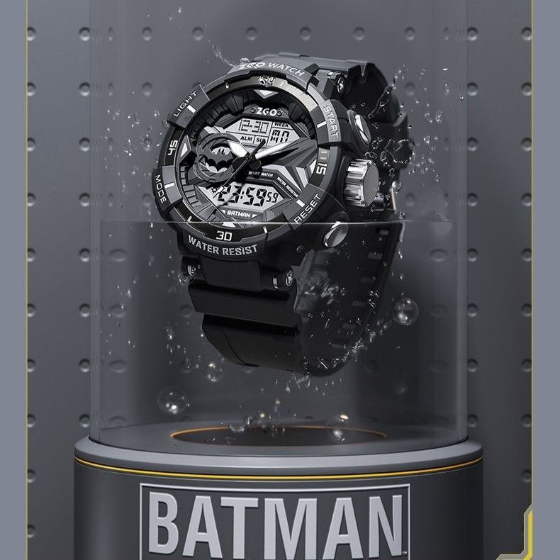 バットマン メンズ腕時計 黒 ブラック DC プレゼント 記念 バットマン(BATMAN) 腕時計 ブラック メンズ 多機能ウォッチ