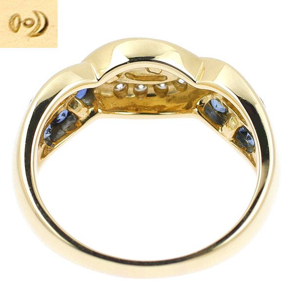 田崎真珠 K18YG サファイア ダイヤモンド リング D0.21ct - メルカリ 