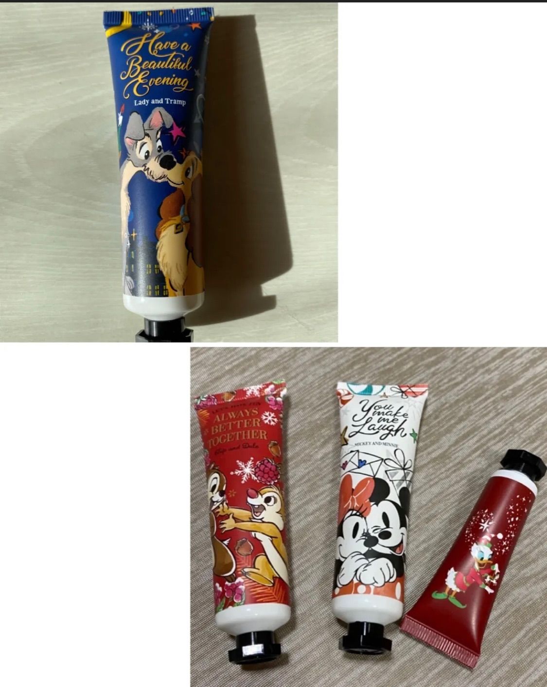 メルカリshops ディズニー ハンドクリーム 4本セット