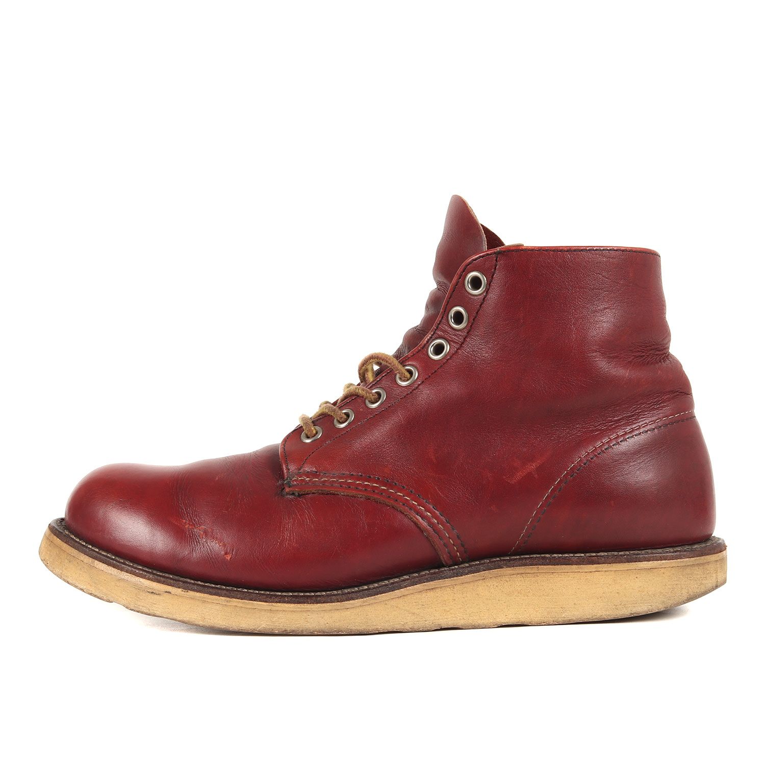 Red Wing レッド ウィング サイズ:26.5cm 90s 8166 半円犬タグ アイリッシュセッター プレーントゥ ブーツ 1997年製 オロラセット(赤茶) US8.5 D シューズ 靴 ワーク【メンズ】