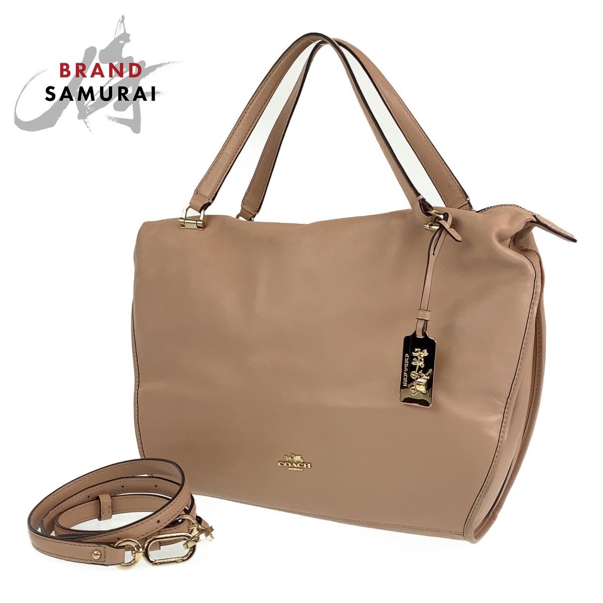 COACH コーチ サッチェル ピンク シルバー金具 レザー F32333