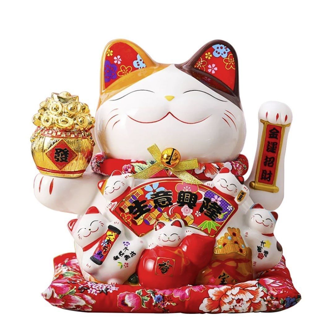 風水 置物 招き猫 生意興隆 千万両 福 招財 劫財 金 風水アイテム 金運 NEXPOTALLINN_EU