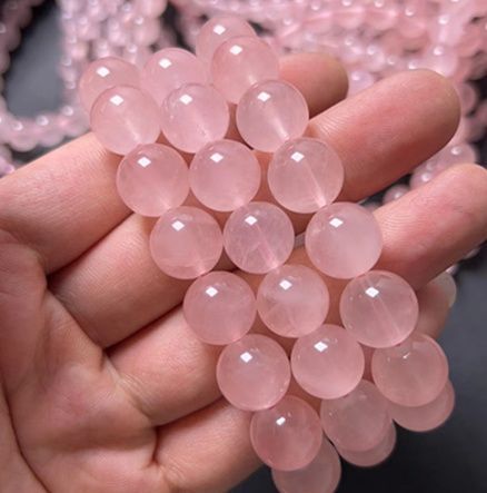 天然石 ピンククォーツ ブレスレット 8.0-8.5mm 女性用 xzdsegu
