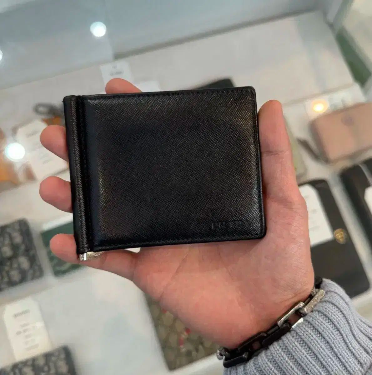 正規品 PRADA プラダ マネークリップ ブラック