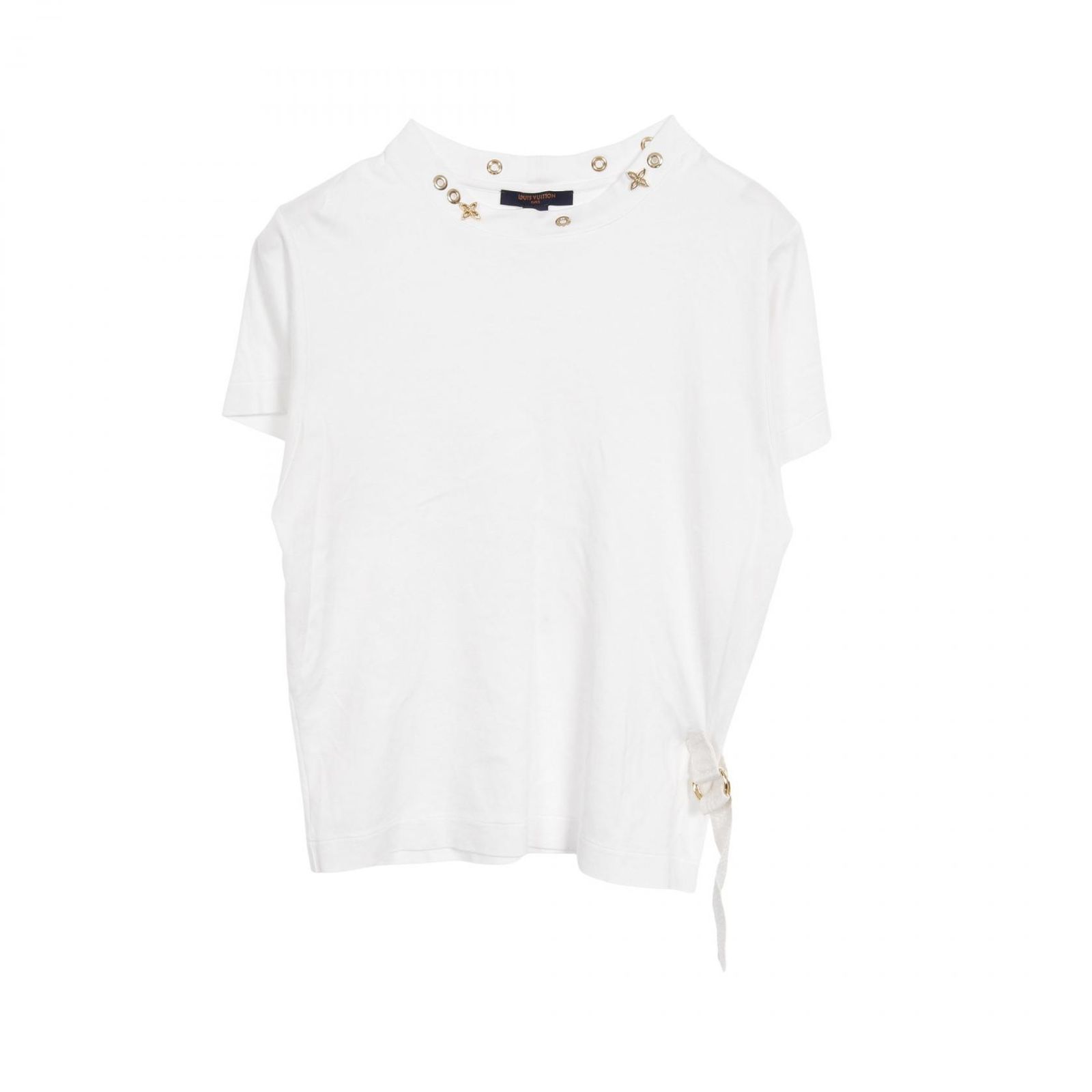 ルイヴィトン LOUIS VUITTON サイドストラップ Tシャツ コットン ブラック RW191W JG2 FGTS03 レディース 中古 LOUIS VUITTON - ルイ・ヴィトン LOUIS VUITTON サイド