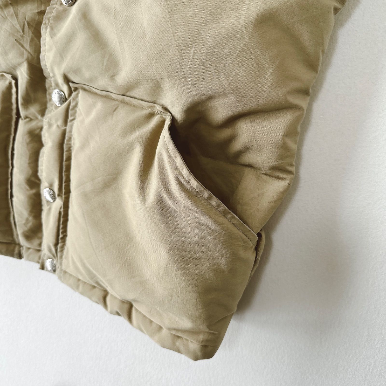 80s USA製 茶タグ ノースフェイス ダウンベスト THE NORTH FACE J2068